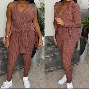 Mocha brown track suit set